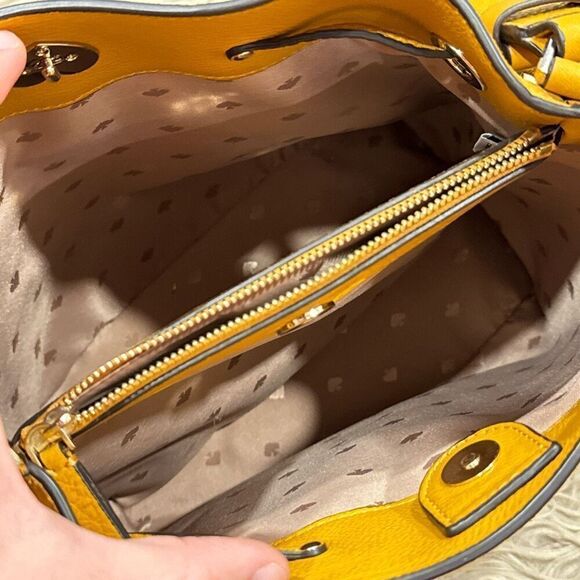 Kate Spade Yellow Suede Bucket Bag - Picture 10 of 11